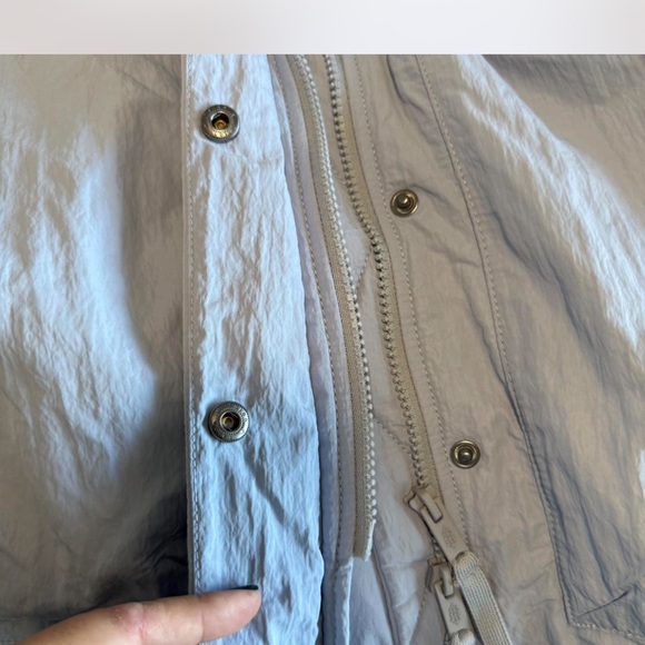 Light Blue Oversized Hooded Anorak Jacket - Picture 4 of 5